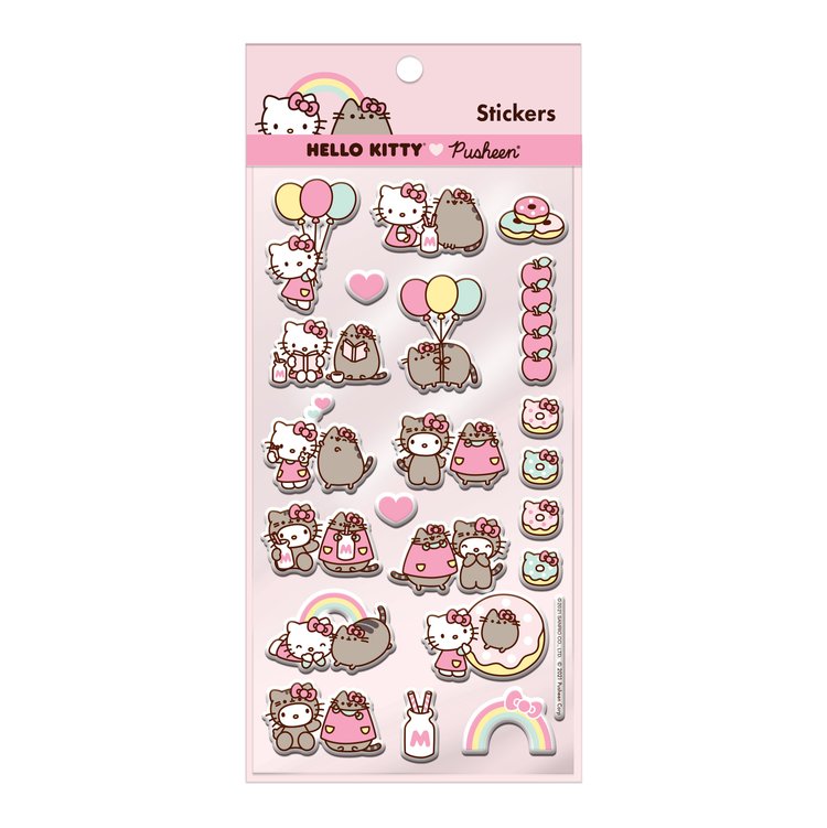 Sanrio Hello Kitty x Pusheen Puffy Sticker Sheet