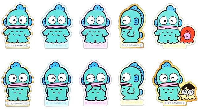 Sanrio Hangyodon Seal Sticker Flakes Pack