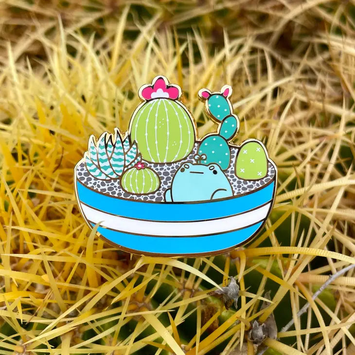 Tea Cup Sprout the Frog Pin – rainylune