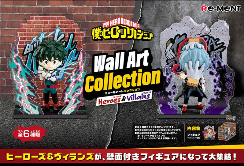 Re-ment My Hero Academia Wall Art Collection Heroes & Villains Figures