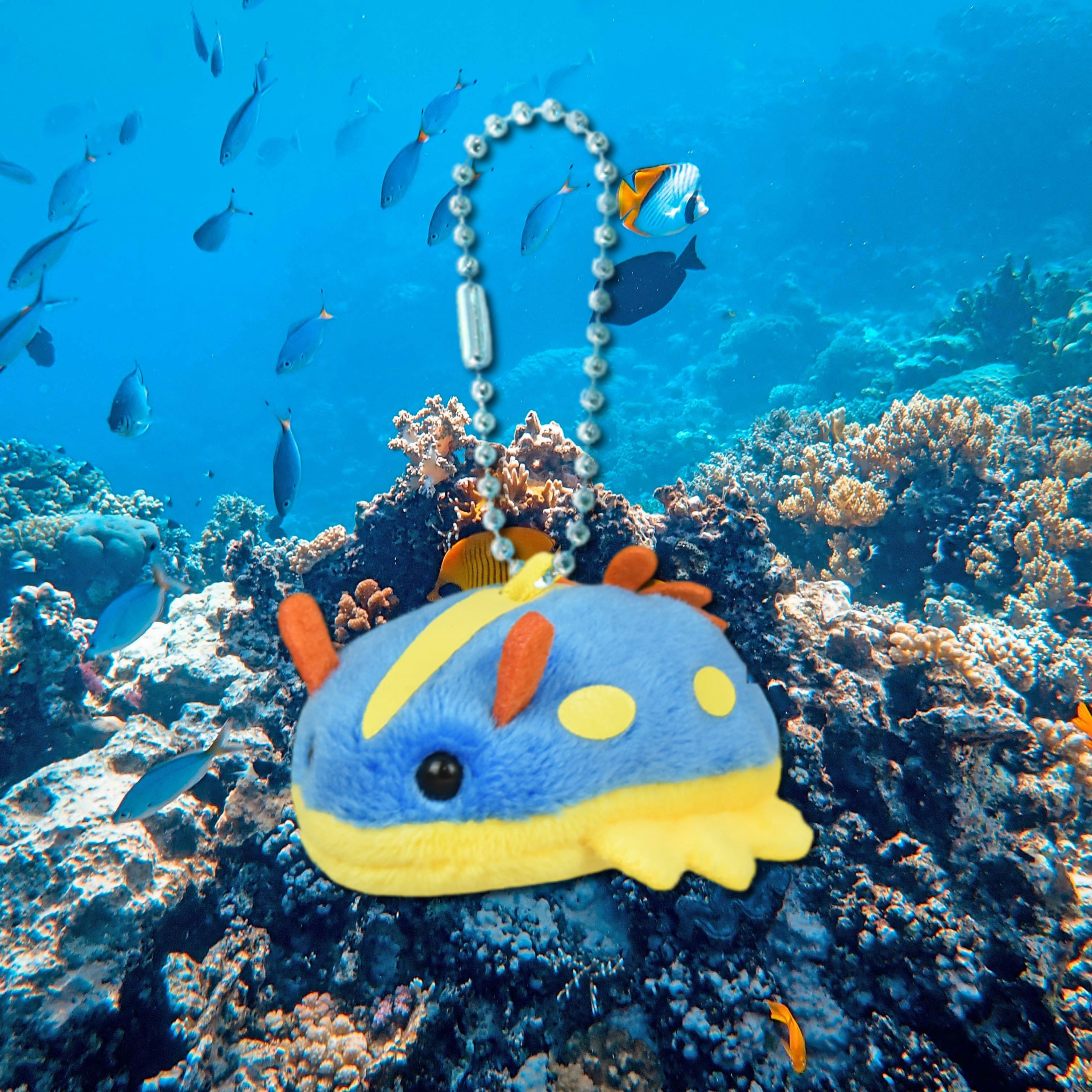 AMUSE Puchimaru Animal Colourful Sea Slug Plush Keychain