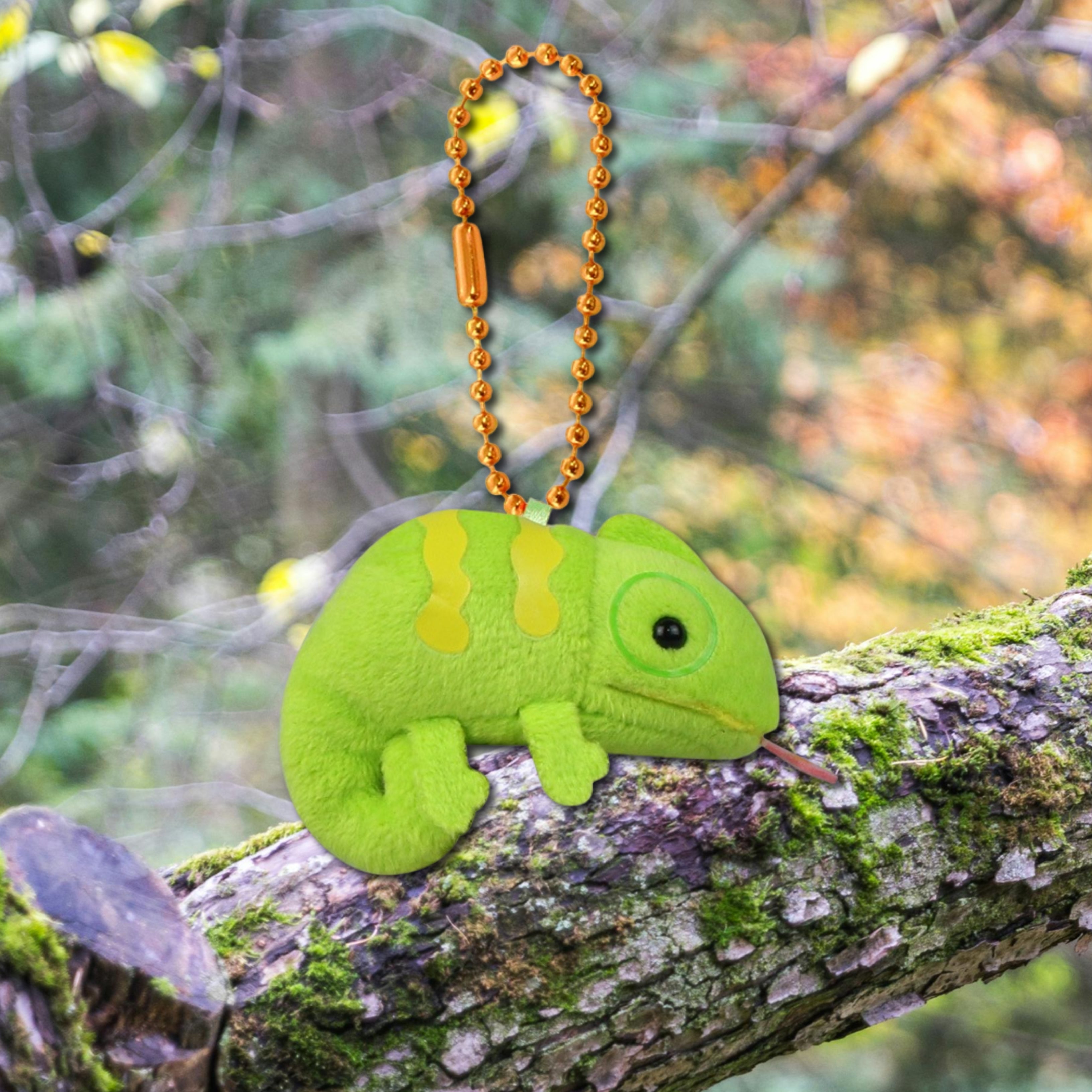 AMUSE Puchimaru Animal Chameleon Lizard Plush Keychain