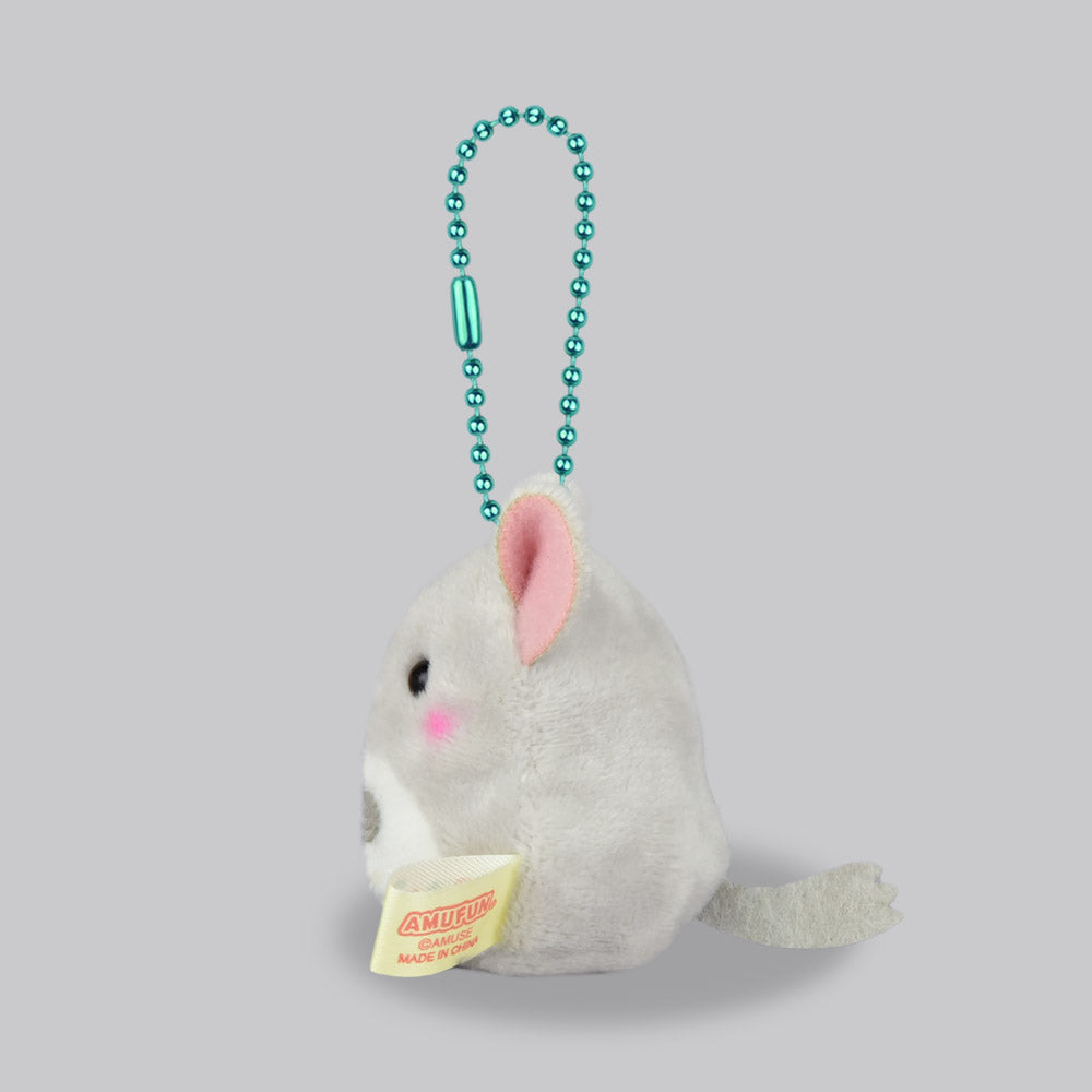 AMUSE Puchimaru Animal Chinchilla Plush Keychain