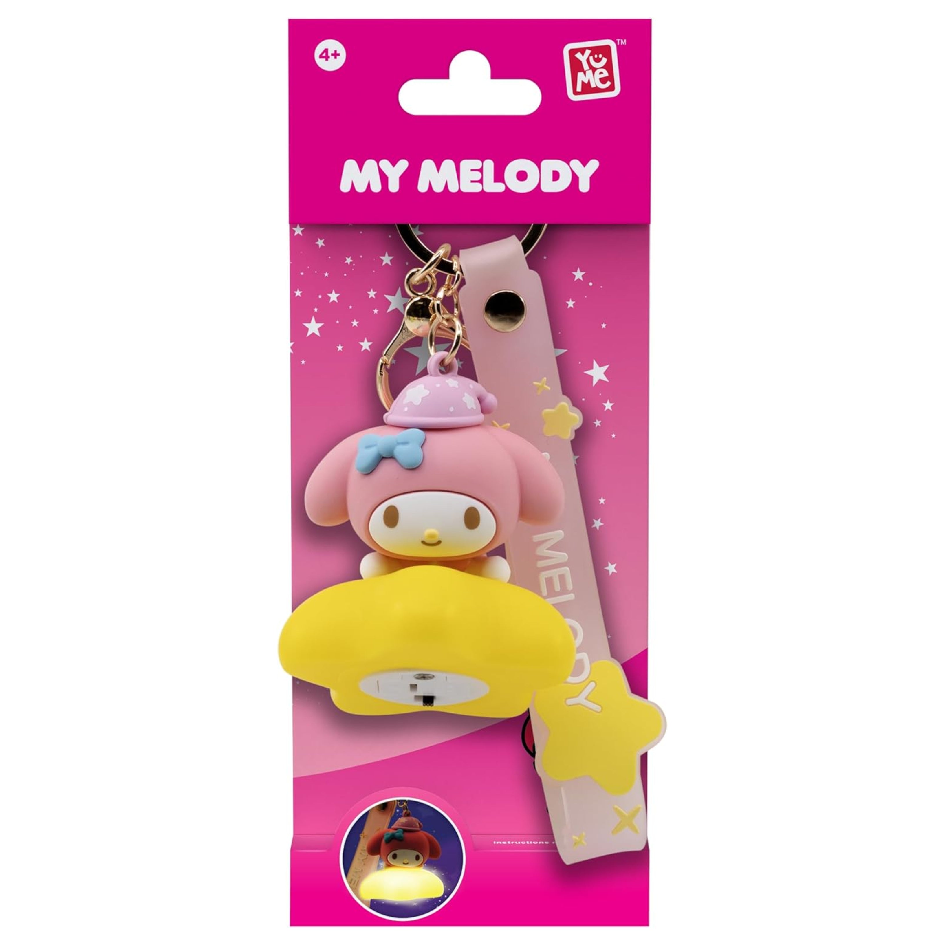 Sanrio Hello Kitty & Friends My Melody Light Up Star Series Keychain