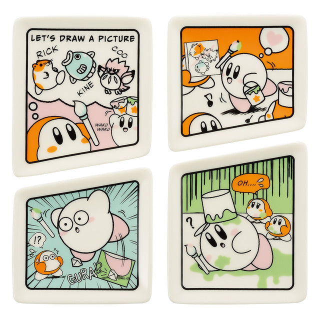 Kirby & Friends Comic Panel Small Plate Dish - Kirby Falling
