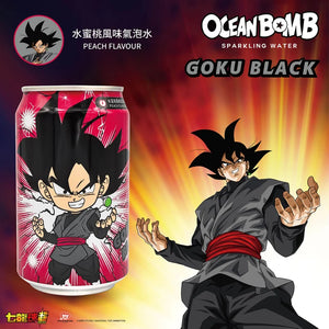 Ocean Bomb Dragonball Super Goku Black Peach Flavoured Sparkling Water Drink