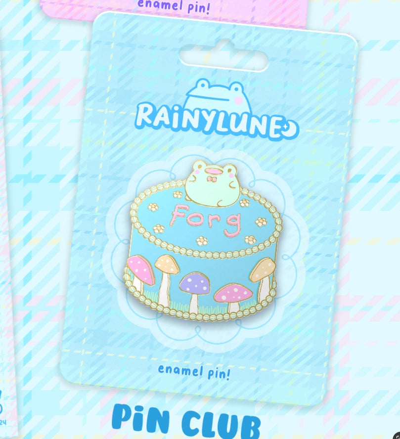 Rainylune Forg Cake Friend the Frog Pin