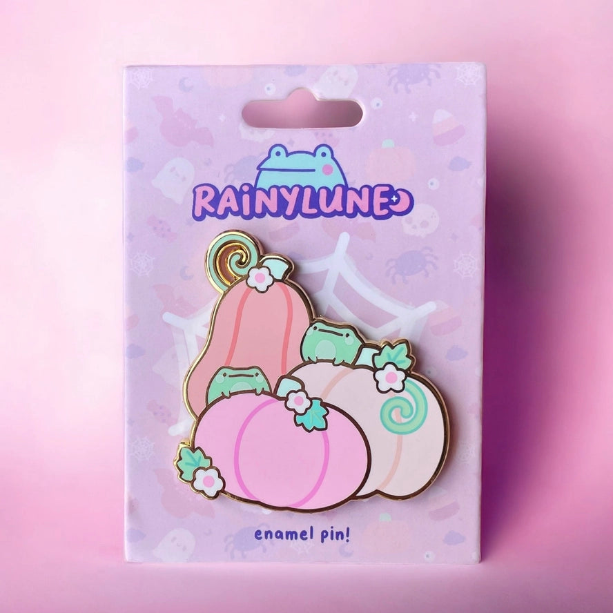 Rainylune Pastel Pumpkin Npc Frog Pin