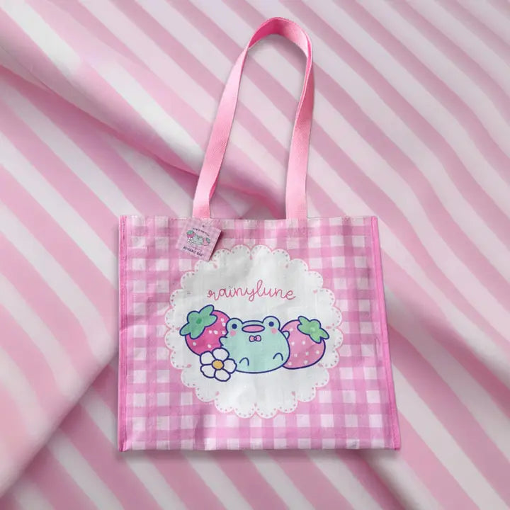 Rainylune Reusable Bag - Strawberry Friend the Frog