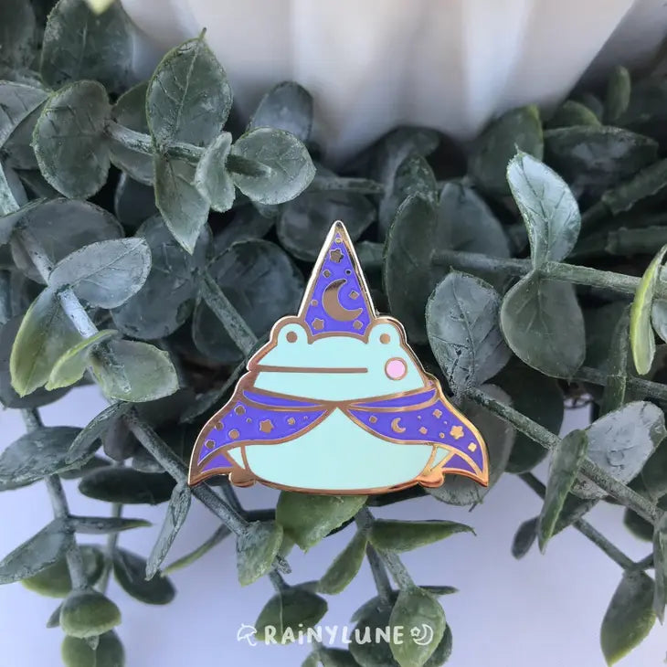 Rainylune Wizard Son the Frog Pin