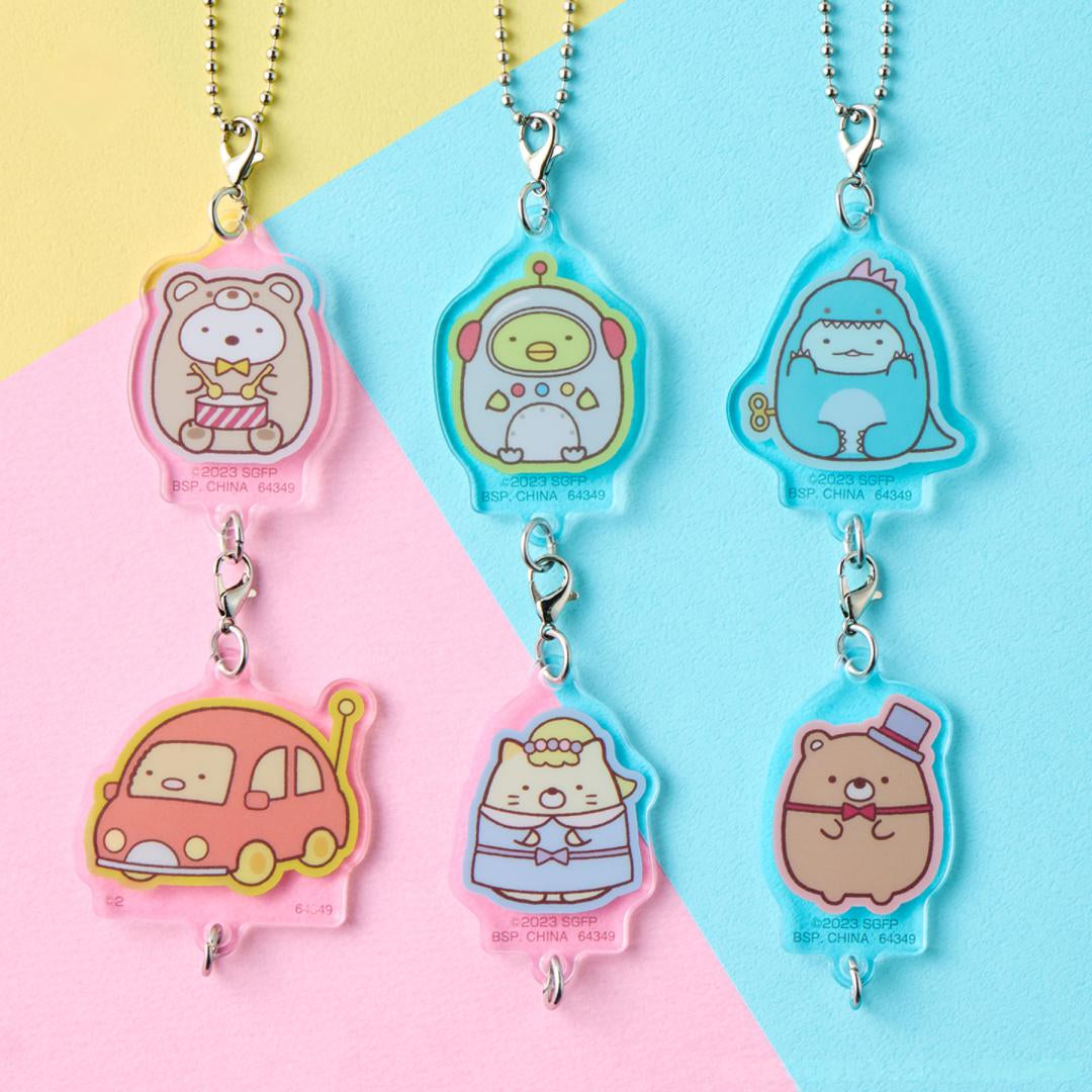 San-X Sumikko Gurashi the Movie Tsugihagi Factory no Fushigi na Ko Connectable Acrylic Charm Keychain