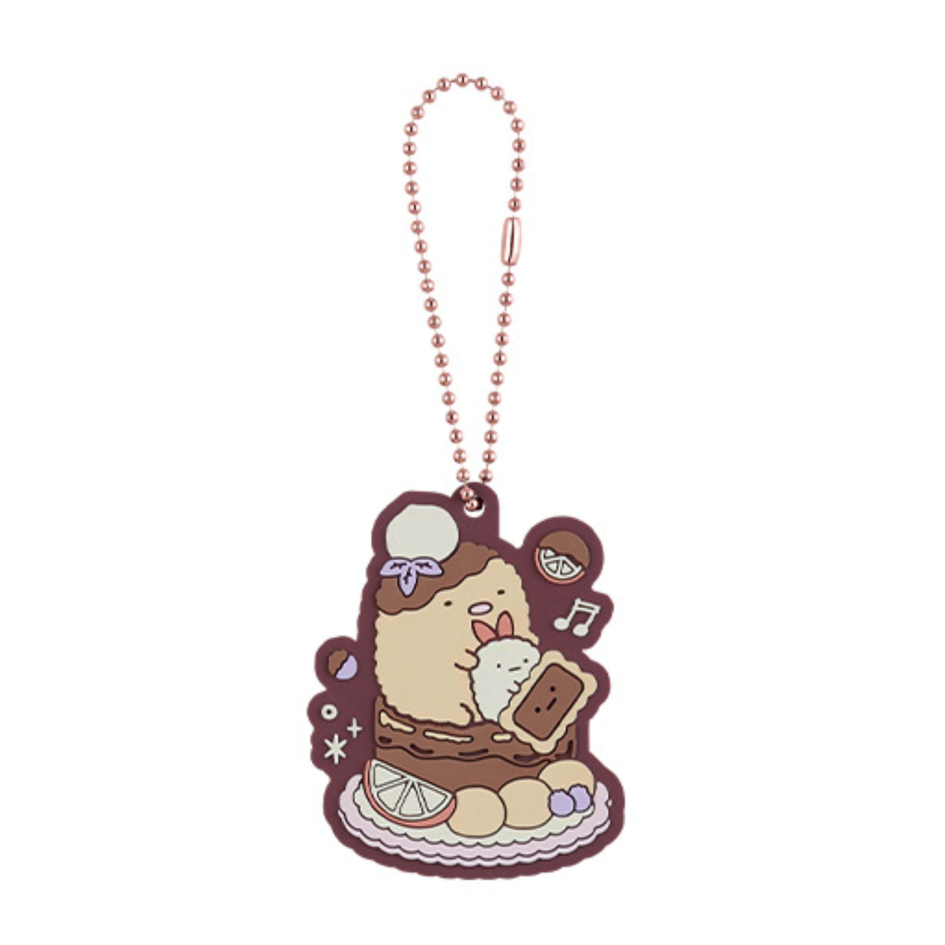 San-X Sumikko Gurashi Chocolate Fair Tonkatsu & Ebi Furai no Shippo Rubber Keychain