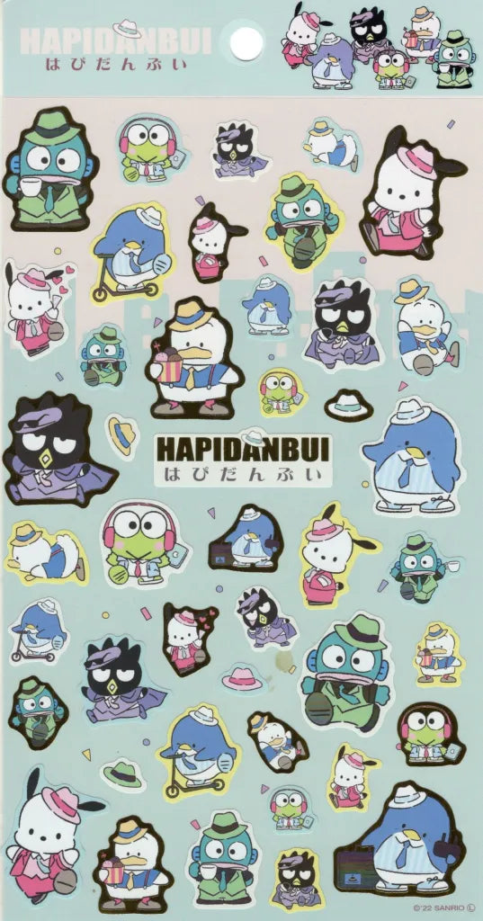 Sanrio Characters Hapidanbui Gold Accent Sticker Sheet