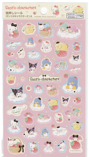 Sanrio Characters Strawberry Dream Gold Accent Sticker Sheet