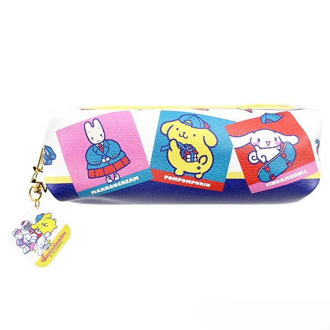 Sanrio Characters Vintage Series Panel Zipped Pencil Case with Charm