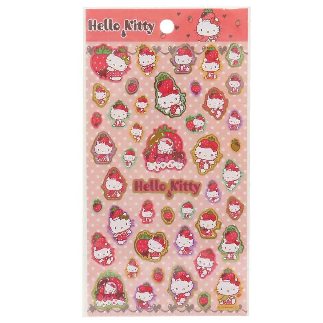 Sanrio Hello Kitty Choco Ichigo Strawberry Hat Sticker Sheet