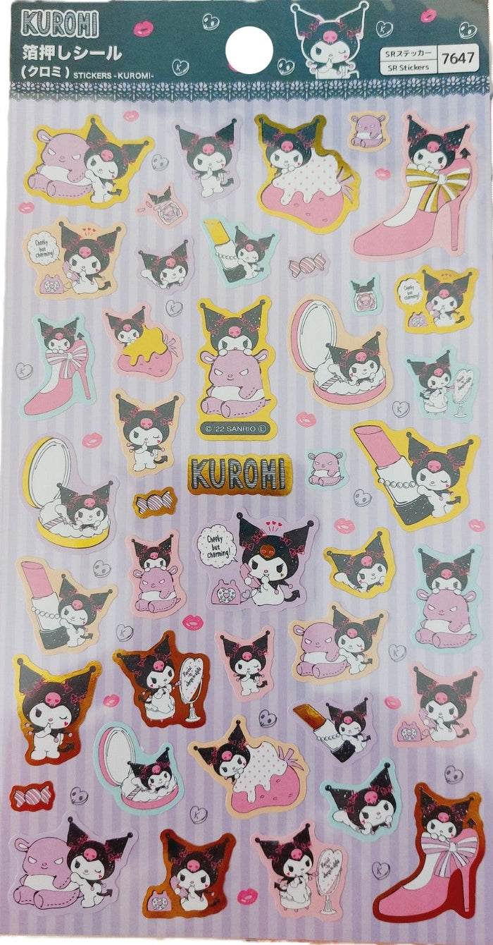 Sanrio Kuromi Gold Accent Sticker Sheet