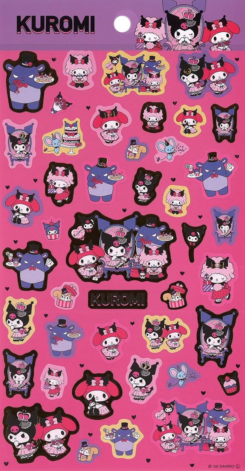 Sanrio Kuromi & Friends Gold Accent Sticker Sheet