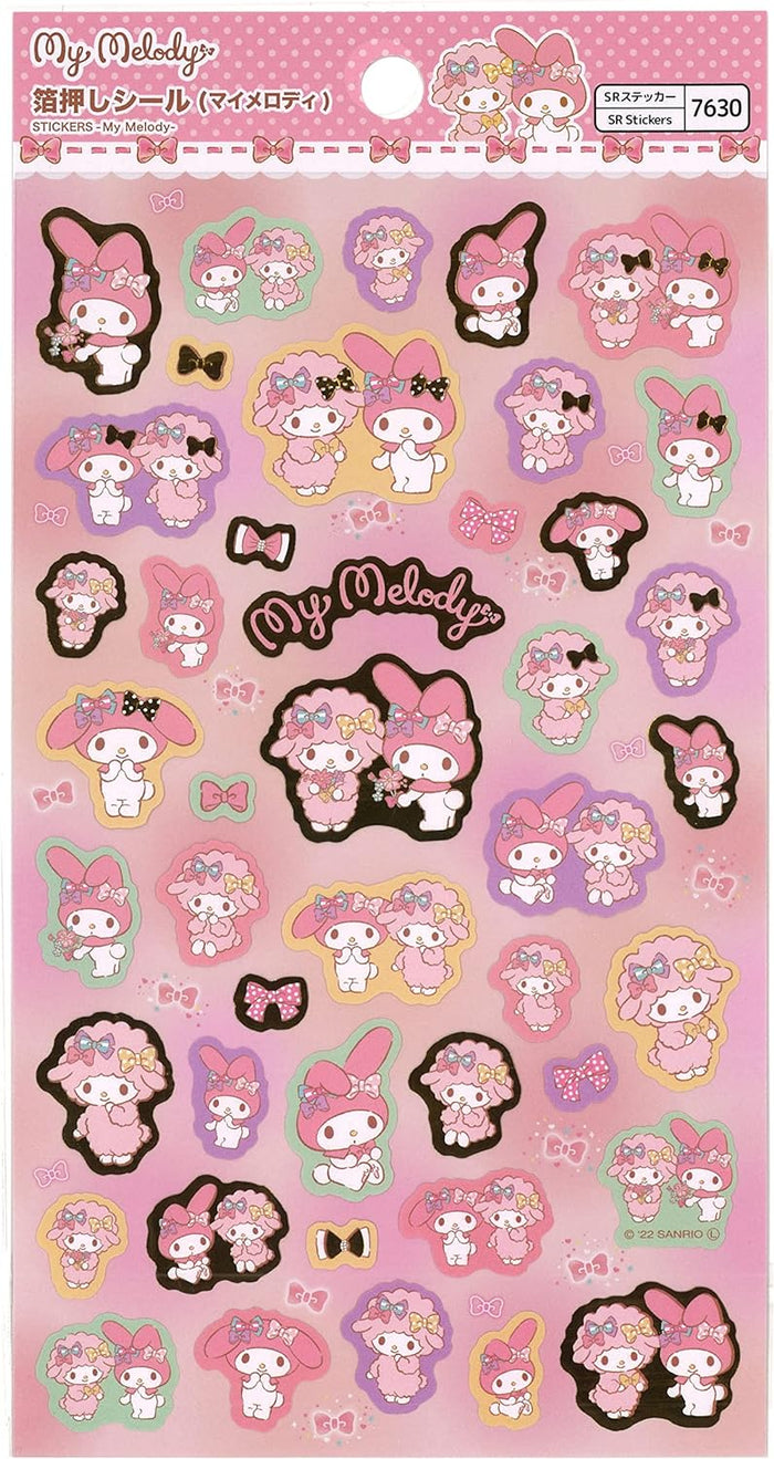 Sanrio My Melody & My Sweet Piano Gold Accent Sticker Sheet