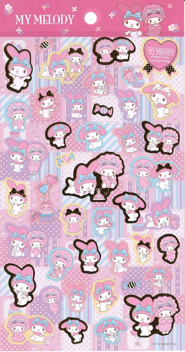 Sanrio My Melody & My Sweet Piano Relax in Your Room Sticker Sheet