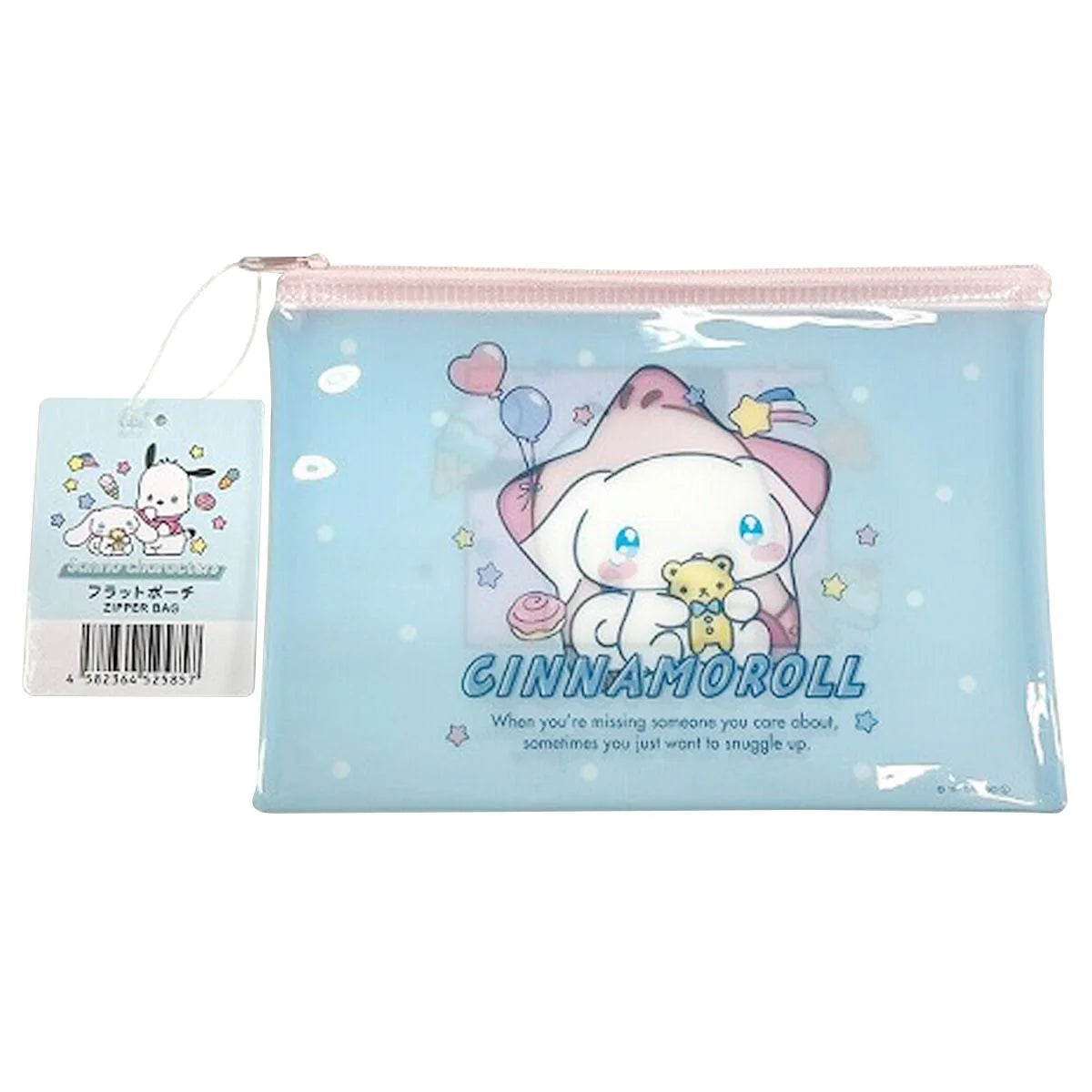 Sanrio Cinnamoroll & Pochacco Retro Flat Zipper Pouch