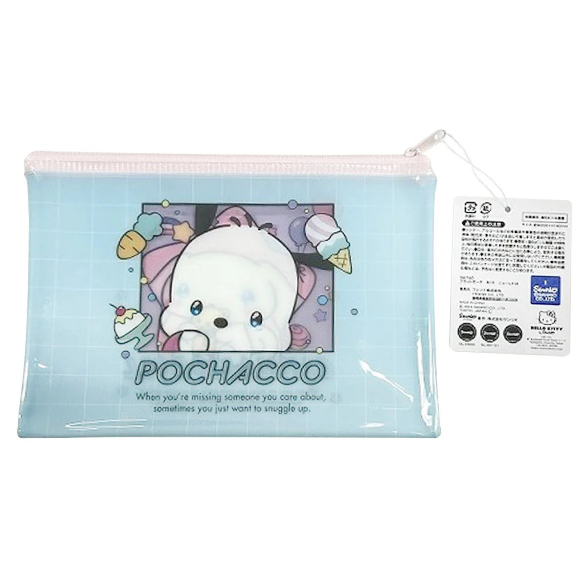 Sanrio Cinnamoroll & Pochacco Retro Flat Zipper Pouch