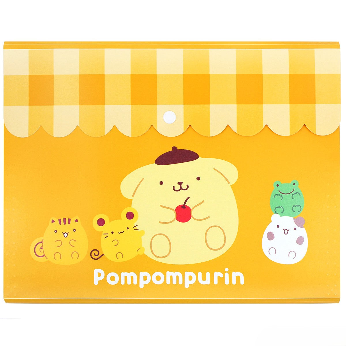 Sanrio Pompompurin Friends Series A4 Envelope Yellow File with Tabs