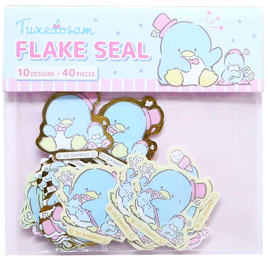 Sanrio Tuxedo Sam Seal Sticker Flakes Pack