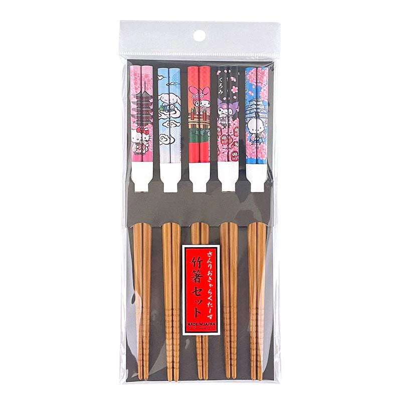 Sanrio Hello Kitty & Friends Sakura Cherry Blossom Japan 2024 Chopsticks Set