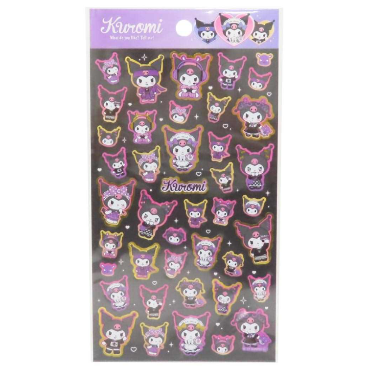 Sanrio Kuromi What do you like? Tell me! Fashion Gold Accent Sticker Sheet