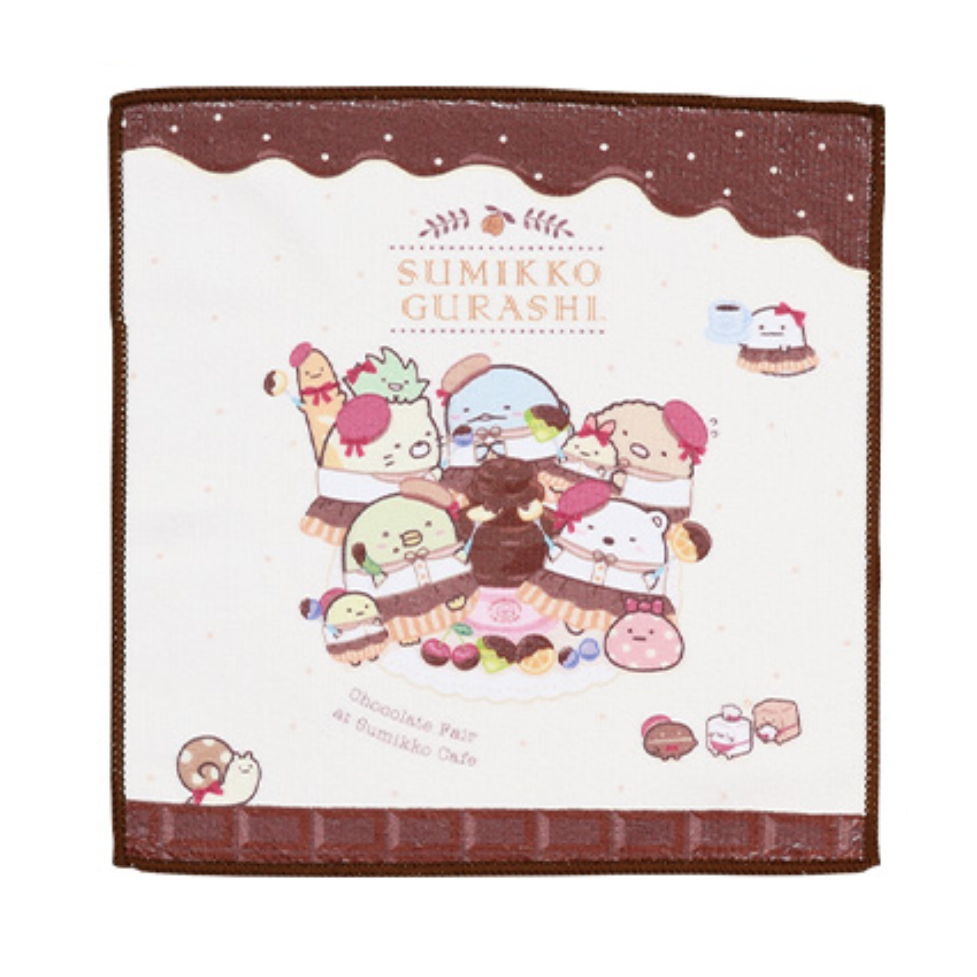 San-X Sumikko Gurashi Chocolate Fair Brown Hand Towel