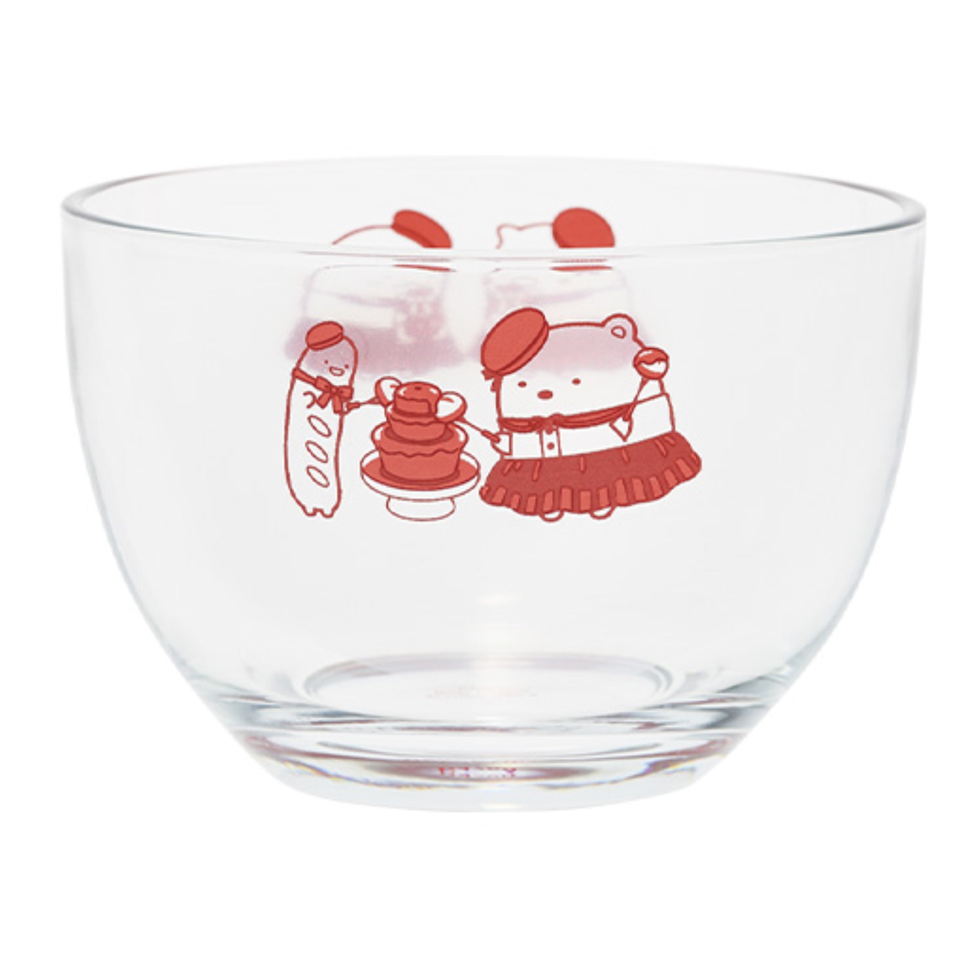 San-X Sumikko Gurashi Chocolate Fair Small Glass Bowl - Red