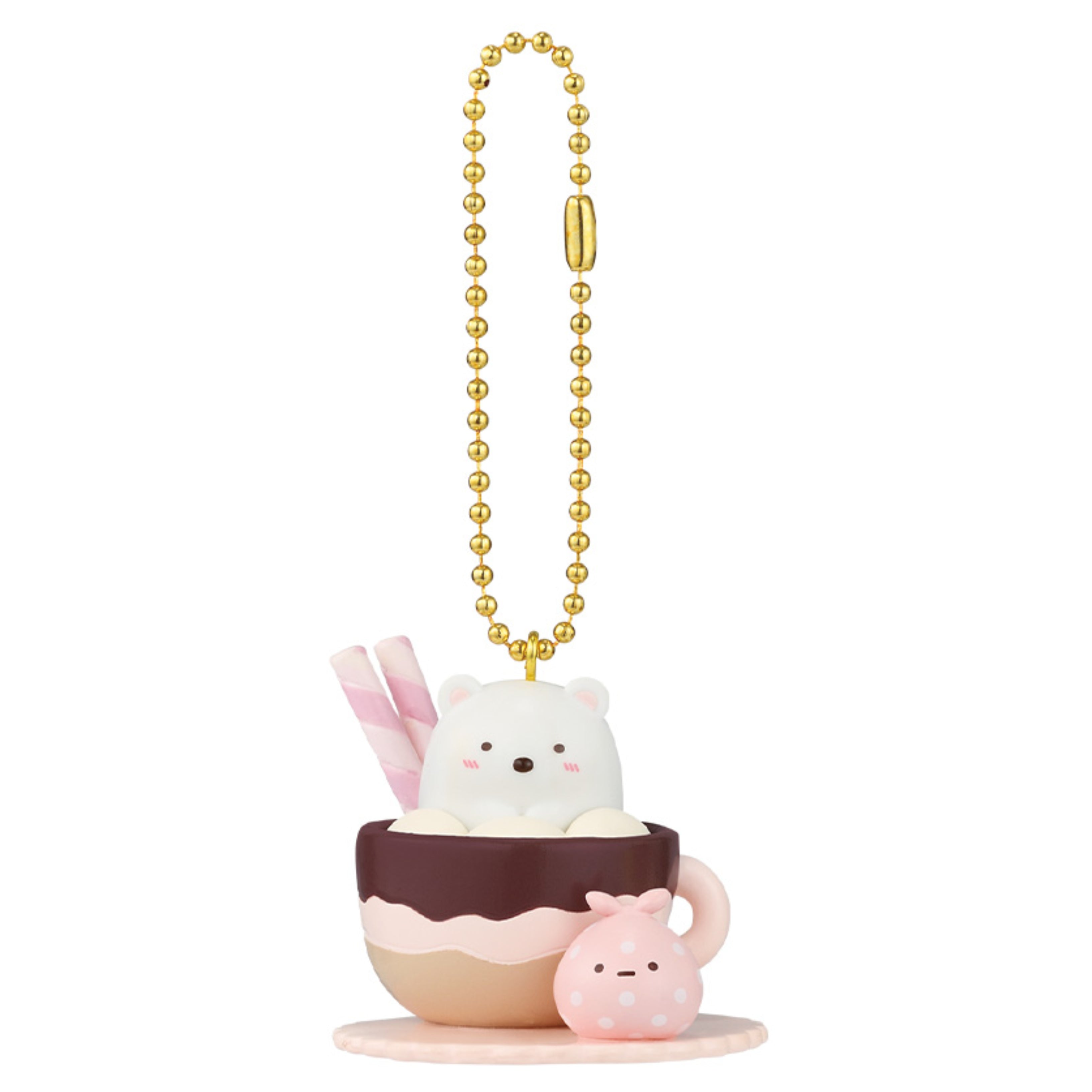 San-X Sumikko Gurashi Chocolate Fair Shirokuma & Furoshiki Figure Keychain