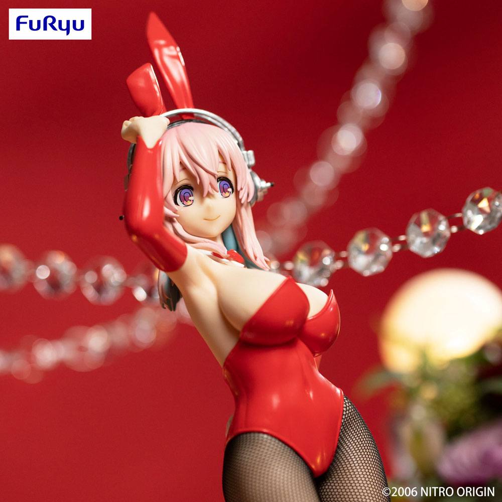 Super Sonico BiCute Bunnies PVC Statue Super Sonico Figure Red Ver.