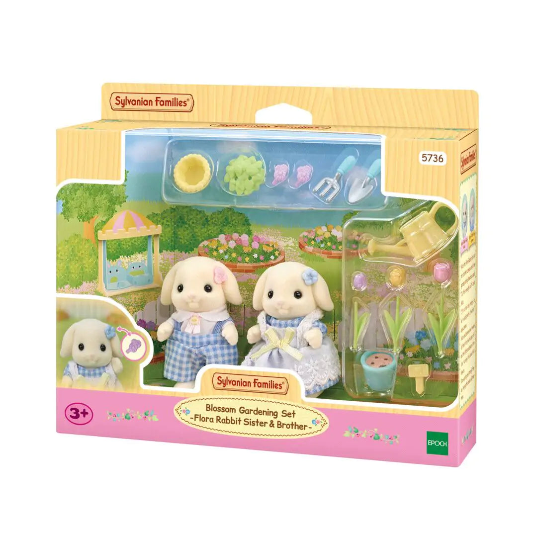 Sylvanian Families Blossom Gardening Set - Flora Rabbit Sister & Brother