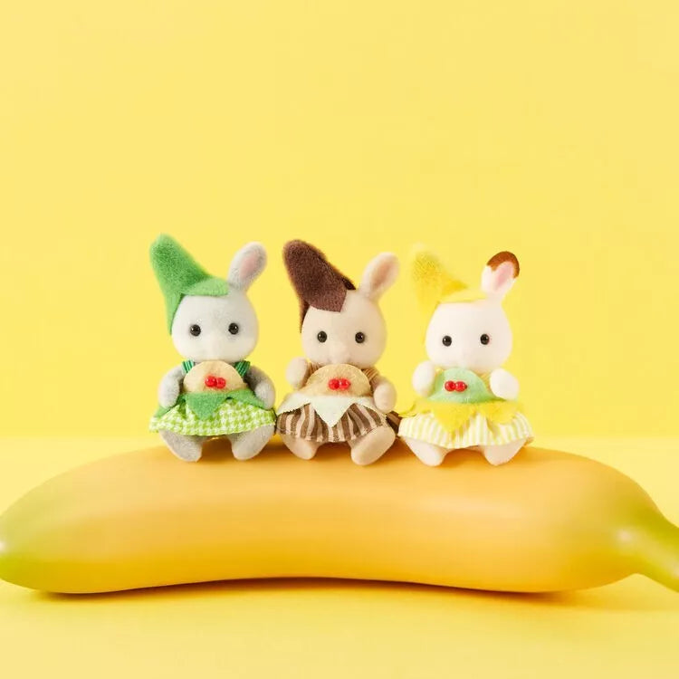 Sylvanian Families Banana Baby Rabbit Trio (Japanese Edition)