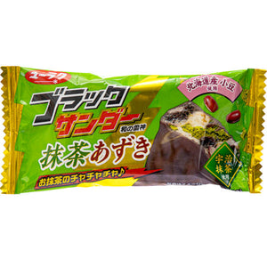 Black Thunder Matcha Green Tea & Azuki Red Bean Bar Japanese Candy & Snacks - Sweetie Kawaii