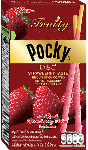 Fruity Pocky Strawberry Flake Biscuit Sticks