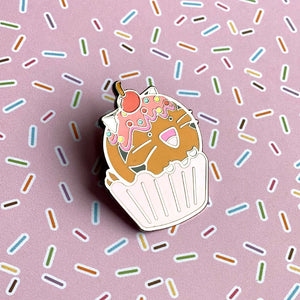 Fuzzballs Tiger Cupcake Enamel Pin Badges & Pins - Sweetie Kawaii