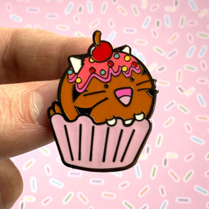 Fuzzballs Tiger Cupcake Enamel Pin Badges & Pins - Sweetie Kawaii