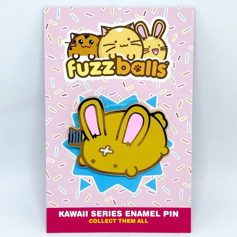 Fuzzballs Deflated Bunny Enamel Pin