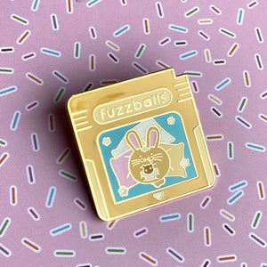 Fuzzballs Video Game Cartridge Enamel Pin Badges & Pins - Sweetie Kawaii