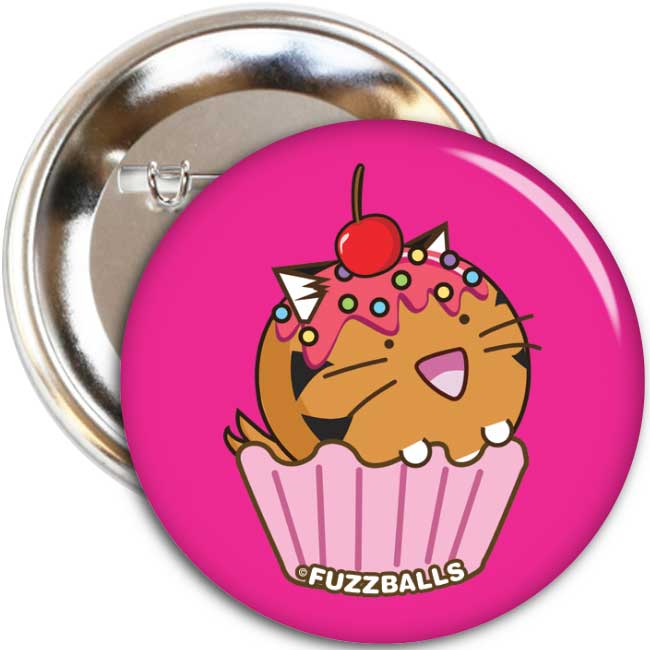 Fuzzballs Tiger Cupcake Badge