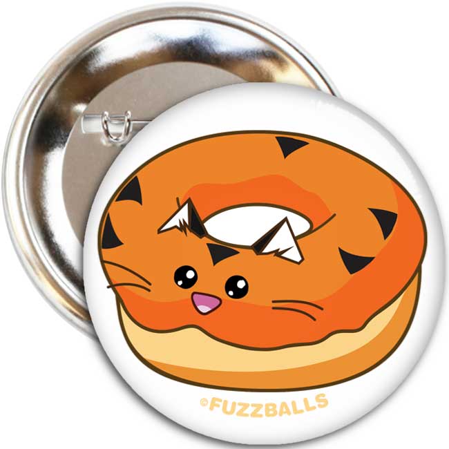 Fuzzballs Tiger Timmy Doughnut Badge