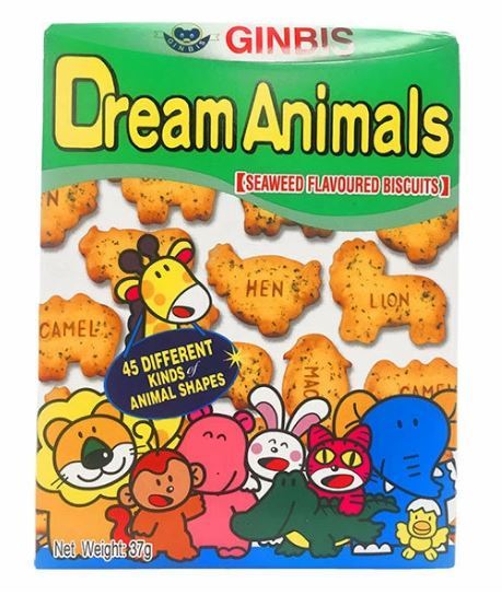 Ginbis Dream Animal Seaweed Flavoured Crackers