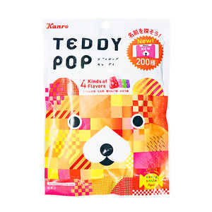 Kanro Teddy Pop Assorted Fruit Bear Shaped Hard Candy