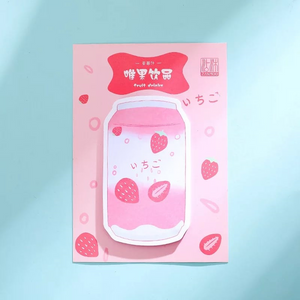 Kawaii Fruit Soda Drink Sticky Memo Pad Notes Stationery - Sweetie Kawaii