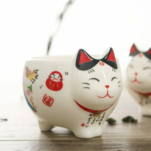 Maneki Neko Lucky Cat Tea Set