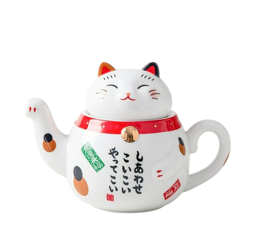 Maneki Neko Lucky Cat Teapot Set - Always Whiskered – Always Whiskered