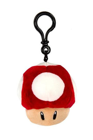 Mario Kart Mocchi-Mocchi Clip On Plush Hanger Super Mushroom Keychain Collectables - Sweetie Kawaii